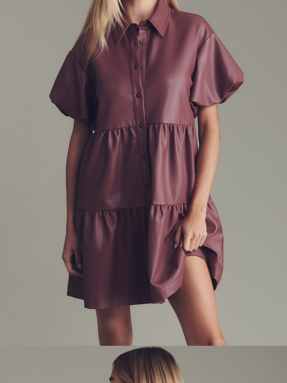 Anthropologie Bettina Faux Leather Dress